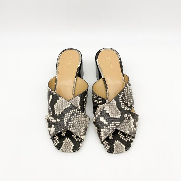 MICHAEL Michael Kors Abbott Snake Crisscross Mules - Picture 5 of 9